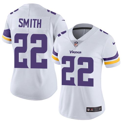 Women 2019 Minnesota Vikings #22 Smith white Nike Vapor Untouchable Limited NFL Jersey